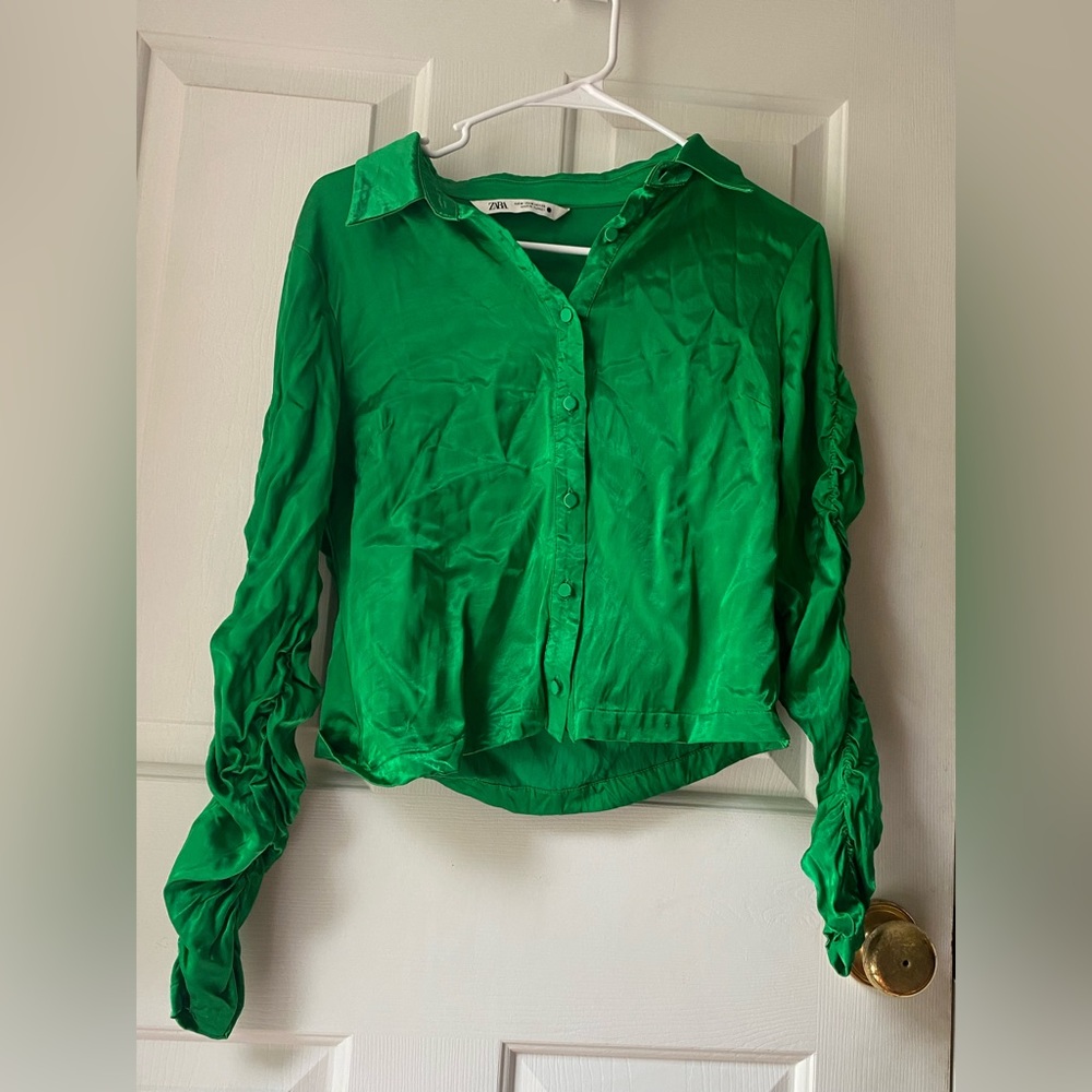 ZARA metallic top